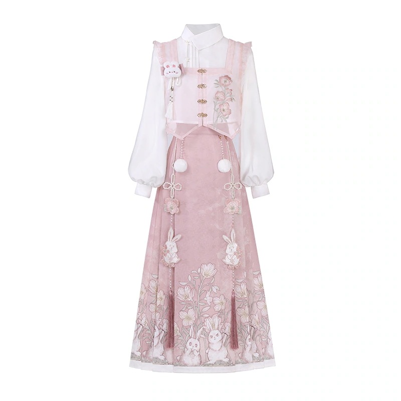 【フルセット】月見兎兎新韓国cos服女性日常改良馬面スカート秋 【フルセット】月見兎兎新韓国cos服女性日常改良馬面スカート秋