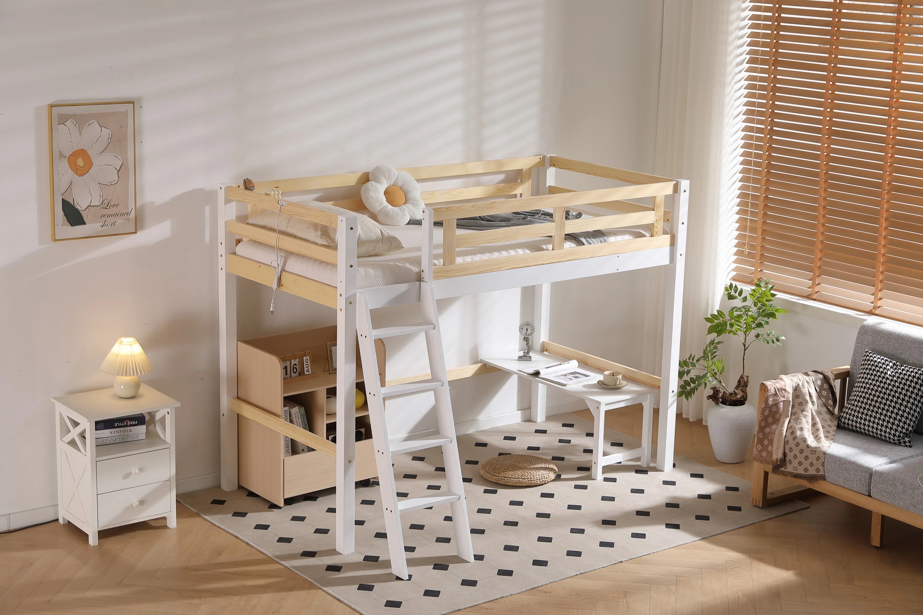 132ロフトベッド シングル はしご 天然パイン材 木製 天然木ベッド ミドルタイプ 高さ150cm ローデスク付き 大人 子供部屋 ベッド シングルベッド142 132ロフトベッド シングル はしご 天然パイン材 木製 天然木ベッド ミドルタイプ 高さ150cm ローデスク付き 大人 子供部屋 ベッド シングルベッド142