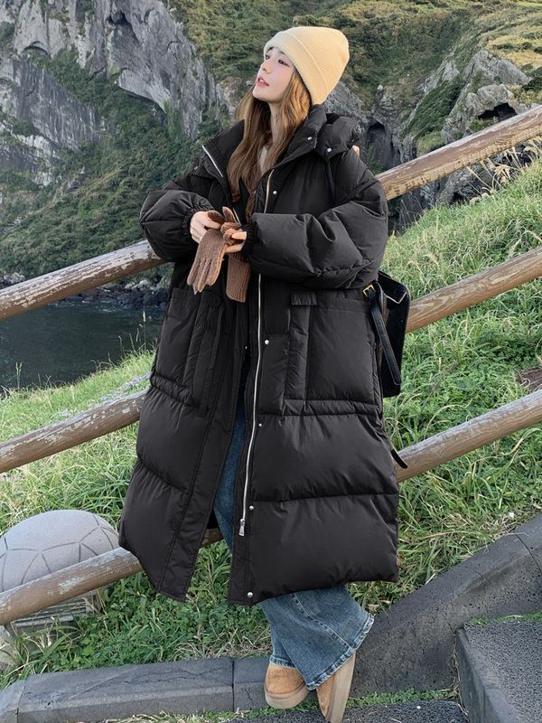 厚手 ダウンジャケット 冬 レディース ロングコート ファー アウトドア 防寒服 ベンチコート 防風 無地 柔らかい 韓国風 | QPQPQ ダウンジャケット 中綿コート レディース ダウンコート