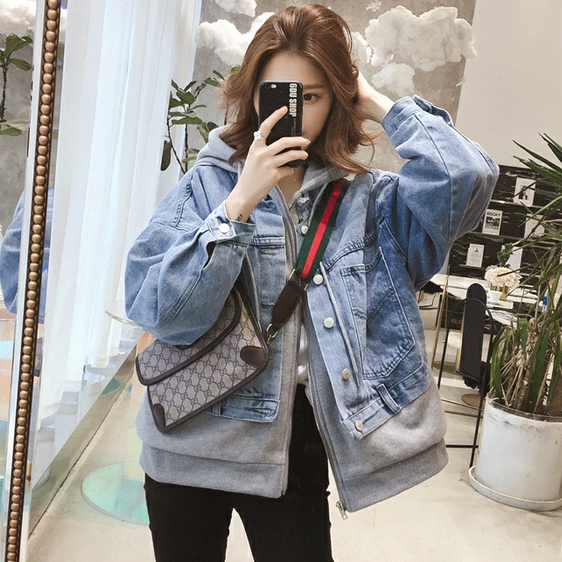 着痩せ 流行り フェイクレイヤード レイヤードトップスデニムジャケット デニム AWアウターニュースタイル ジャケット おしゃれ 百掛け トップス パーカー ゆったり 着痩せ 流行り フェイクレイヤード レイヤードトップスデニムジャケット デニム AWアウターニュースタイル ジャケット おしゃれ 百掛け トップス パーカー ゆったり