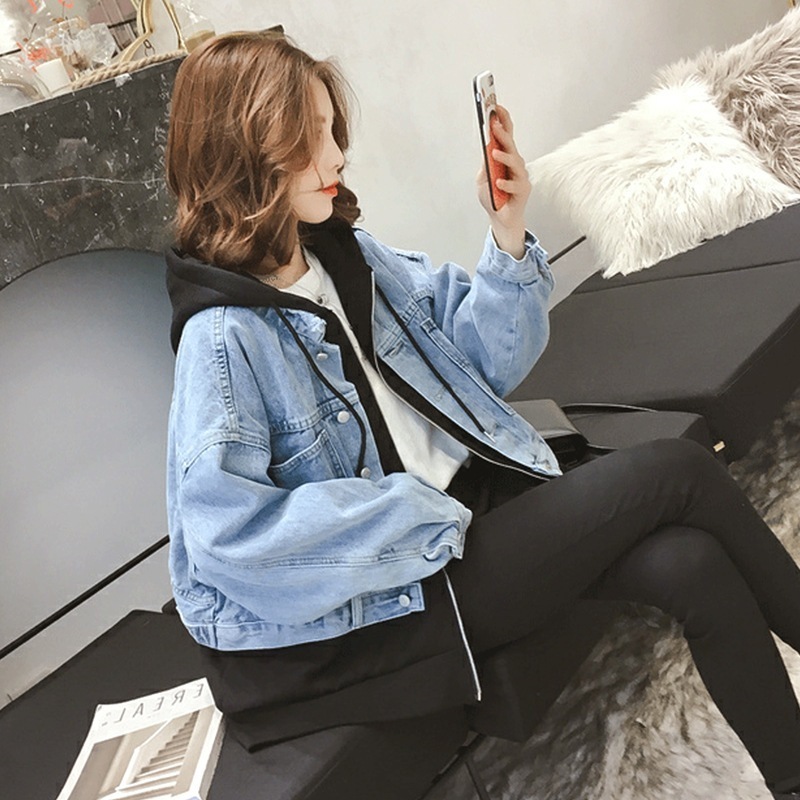 着痩せ 流行り フェイクレイヤード レイヤードトップスデニムジャケット デニム AWアウターニュースタイル ジャケット おしゃれ 百掛け トップス パーカー ゆったり 着痩せ 流行り フェイクレイヤード レイヤードトップスデニムジャケット デニム AWアウターニュースタイル ジャケット おしゃれ 百掛け トップス パーカー ゆったり