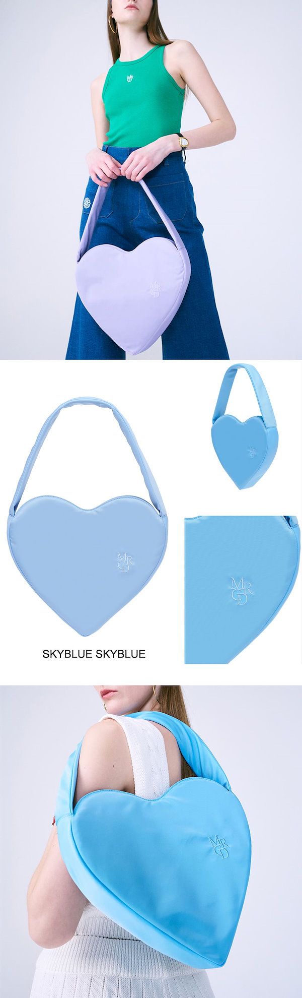 【無料配送】【Mardi Mercredi(マルディメクルディ)】 HEART MRCD BAG ハート バッグ 可愛らしくユニークなムード  【並行輸入品】