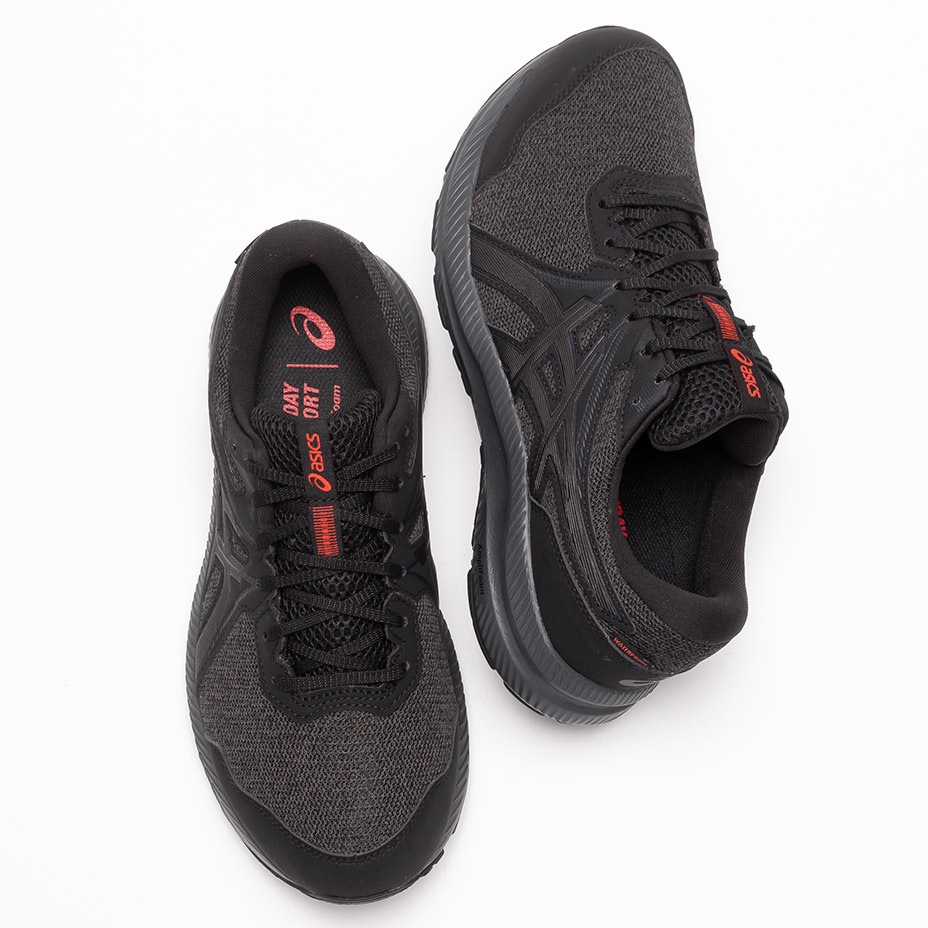 スニーカー メンズ GEL-CONTEND 7 WP 1011B333.001 黒 ブランド 防水 疲れない 軽量 ローカット ランニングシューズ 衝撃緩衝性 耐久性 グリップ力 歩きやすい おしゃれ