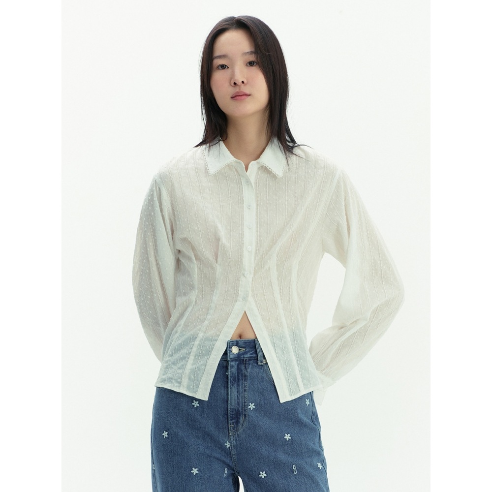 AND YOU サマーズフィットレースブラウス (アイボリーバター) AND YOU サマーズフィットレースブラウス (アイボリーバター)