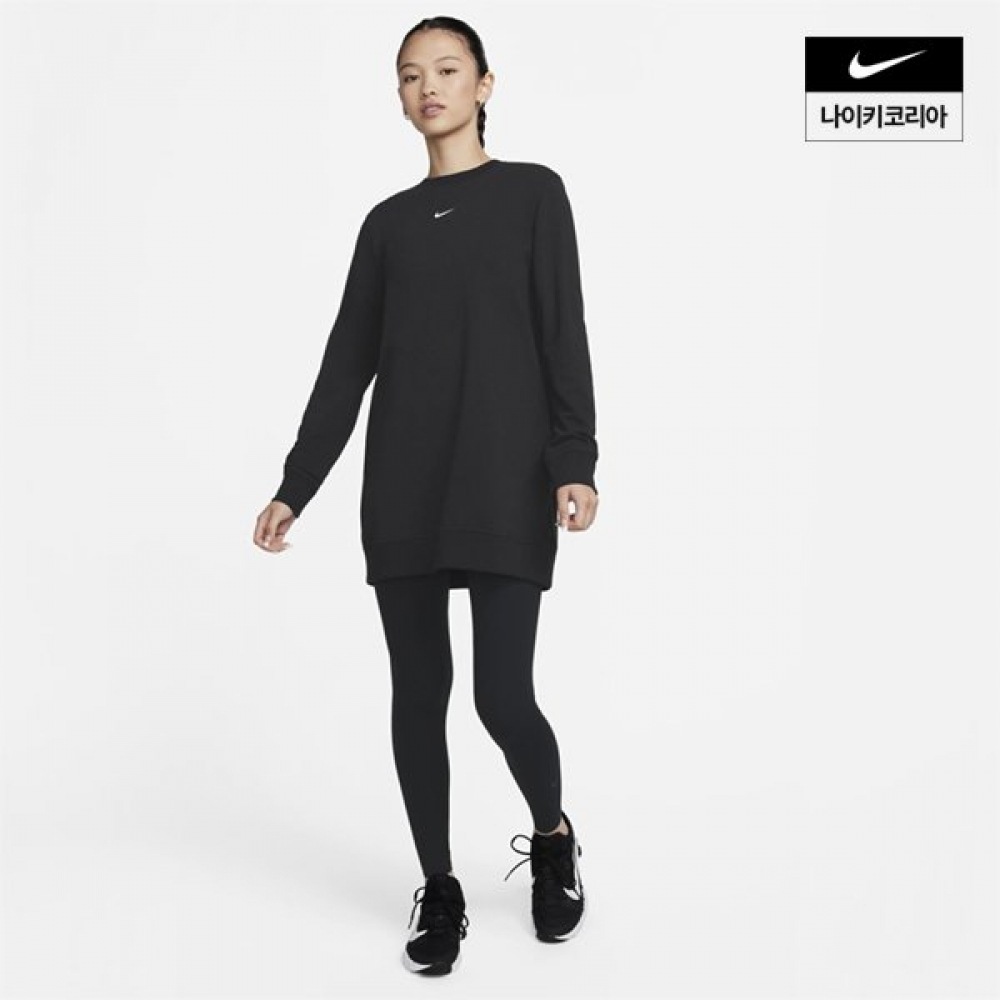 女性用ナイキドライフィットワンクルーネックフレンチテリーチュニック FJ9568-010 女性用ナイキドライフィットワンクルーネックフレンチテリーチュニック FJ9568-010