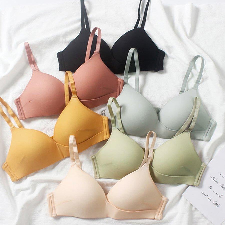 ノンワイヤー 三角 ブラジャー ショーツセット ランジェリーセット 盛れる ブラショーツセット 透け感