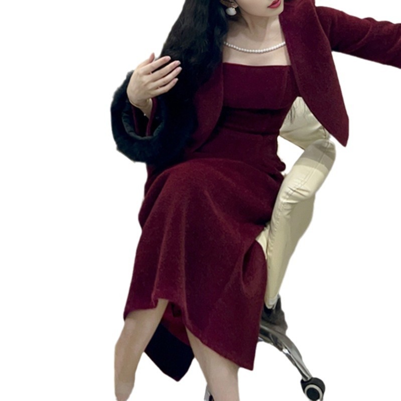 新しい中国スタイルの小さなフレグランススタイルスーツスカート今年の人気の高級年次総会ドレスドレスサスペンダースカートセット秋と冬 新しい中国スタイルの小さなフレグランススタイルスーツスカート今年の人気の高級年次総会ドレスドレスサスペンダースカートセット秋と冬