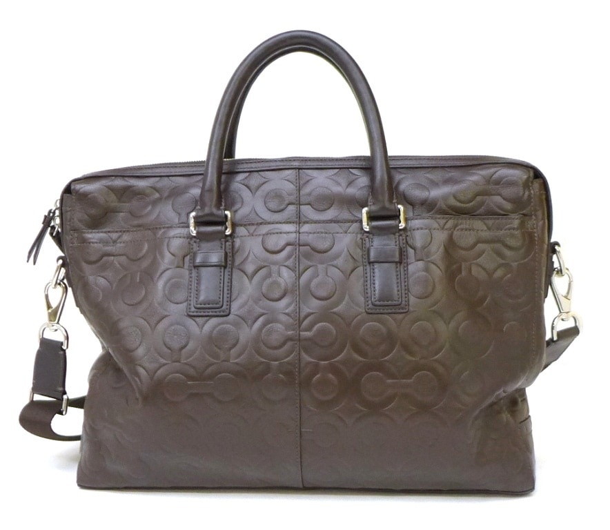 ｺｰﾁ COACH ﾌﾞﾘｰﾌｹｰｽ ﾋﾞｼﾞﾈｽﾊﾞｯｸﾞ 70251 ﾁｮｺﾌﾞﾗｳﾝ ﾚｻﾞｰ 【中古】(47401)