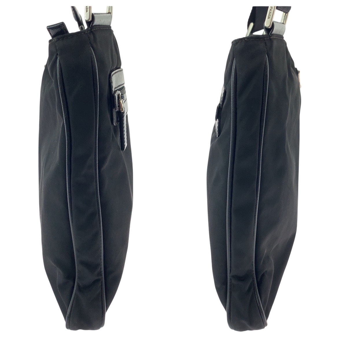 美品 テスート 三角ロゴプレート ブラック 黒 シルバー金具 ナイロン ショルダーバッグ メッセンジャーバッグ レディース 504045 美品 テスート 三角ロゴプレート ブラック 黒 シルバー金具 ナイロン ショルダーバッグ メッセンジャーバッグ レディース 504045