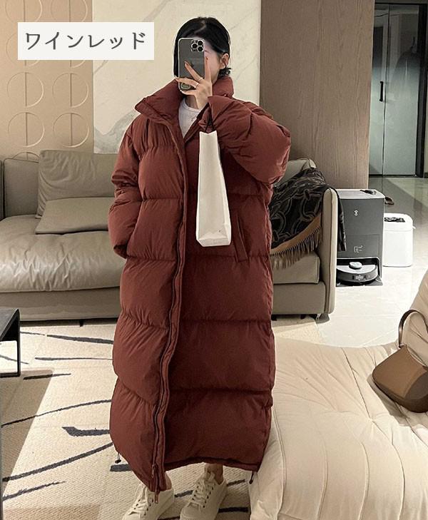 ベンチコート 大きめ ゆったり フード無し 90%ダウン ダウンコート レディース 超ロング 暖かい 真 ダウンジャケット 無地 シンプル レディ アウター ダウンロングコート 可愛い ブラック オ