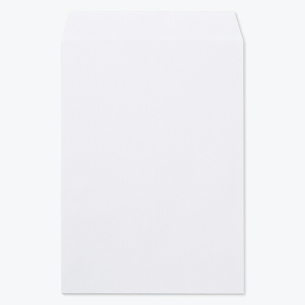 [ケース販売] 山櫻 封筒 角2 スミ貼 裏地紋入 竹ホワイトCoC 紙厚100g 郵便枠ナシ 500枚 / A4用 白 無地 郵便番号枠なし 00534097-0500