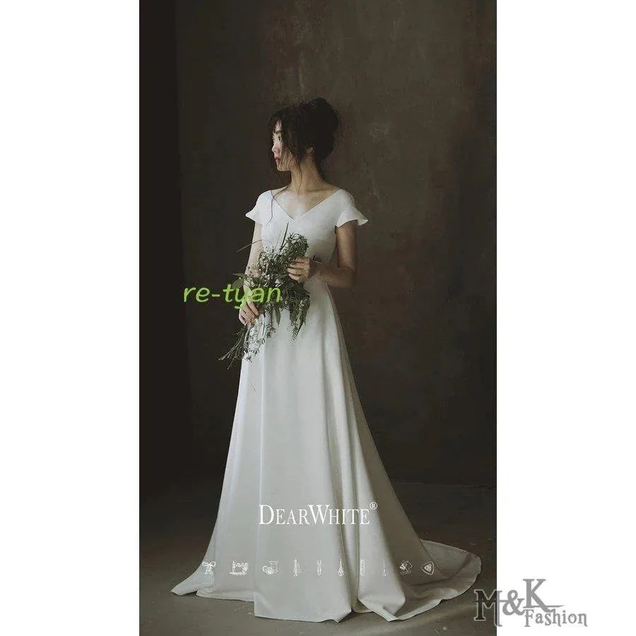 ロングドレス 演奏会 ウェディングドレス 二次会 シンプル 前撮り Aラインドレス ビーチフォト後撮