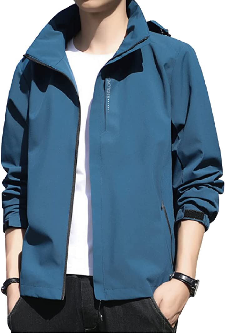スリージョイ ウィンドブレーカー レディース メンズ 男女兼用 ユニセックス アウトドアジャケット マウンテンパーカー フード付( ブルー(男性), M) スリージョイ ウィンドブレーカー レディース メンズ 男女兼用 ユニセックス アウトドアジャケット マウンテンパーカー フード付( ブルー(男性), M)