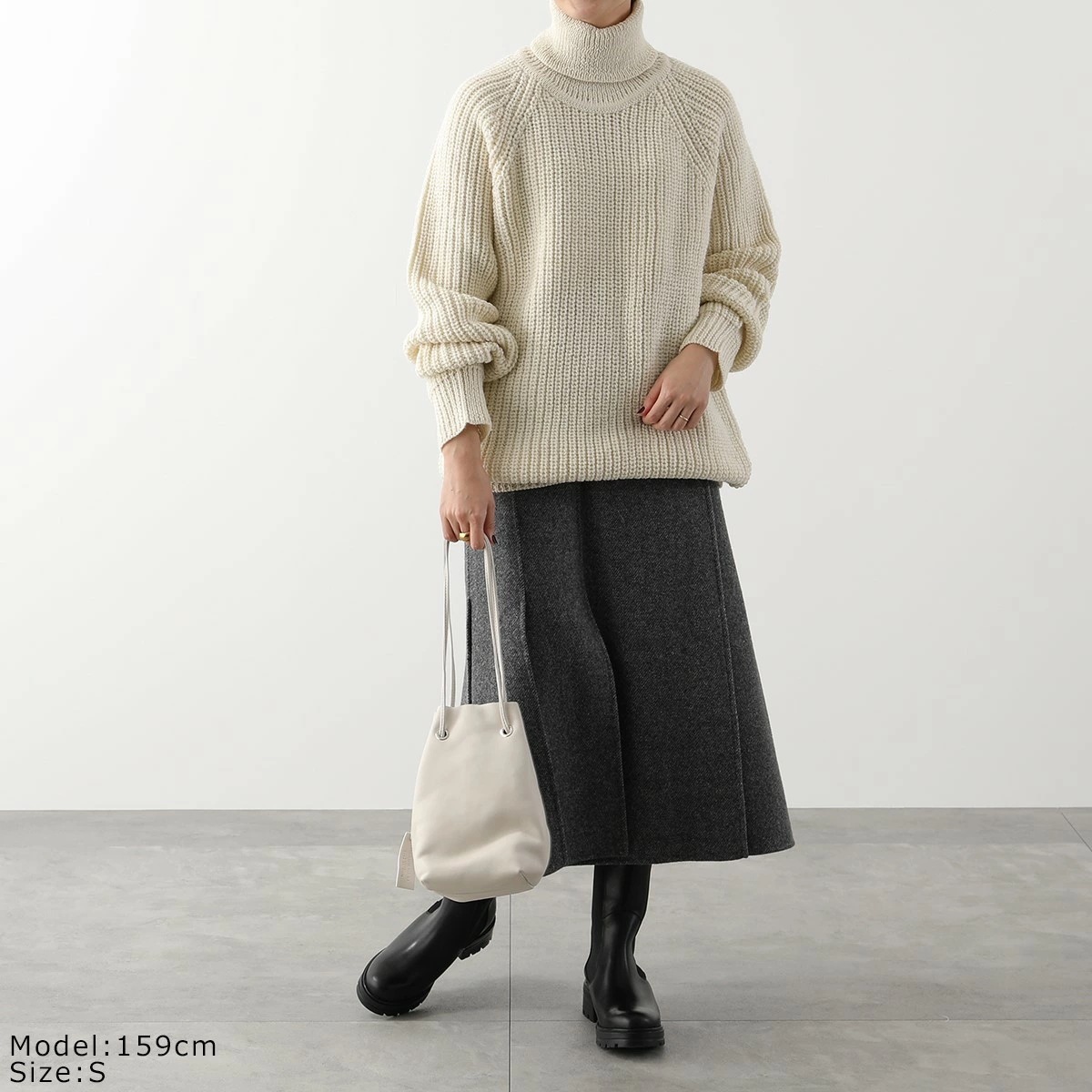 Aran Crafts アランクラフト セーター Rib Roll Neck Sweater R761 レディース ニット タートルネック 長袖 ウール リブ オーバーサイズ カラー2色