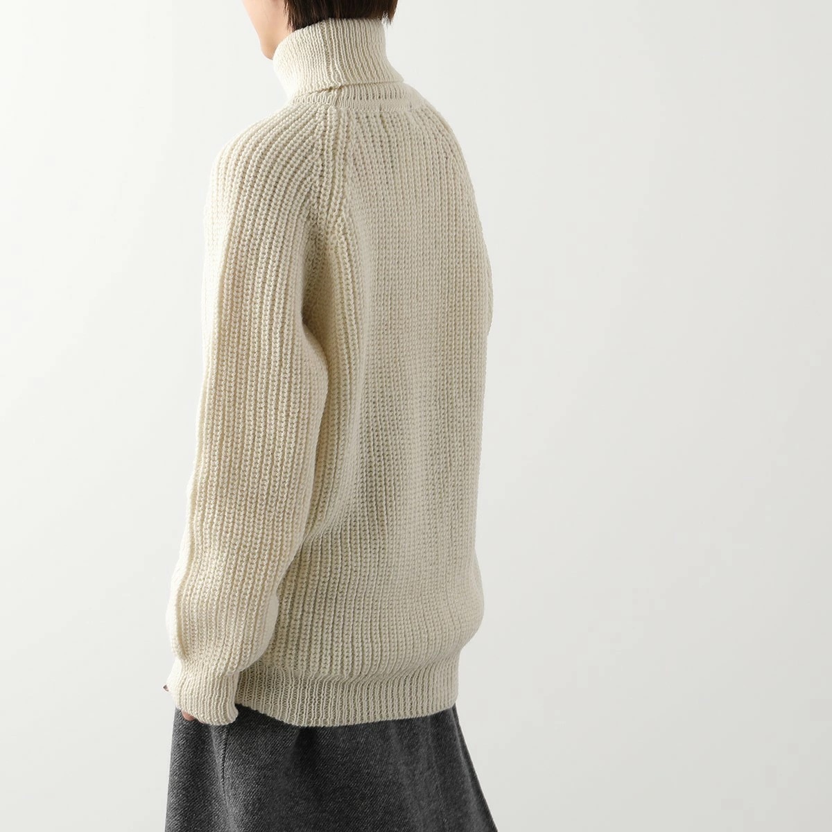Aran Crafts アランクラフト セーター Rib Roll Neck Sweater R761 レディース ニット タートルネック 長袖 ウール リブ オーバーサイズ カラー2色