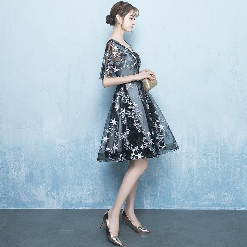 パーティードレス 女性用 エレガント ブラック ミニ丈 フォーマル 卒業式・成人式・結婚式二次会に 大人可愛い スリムシルエット 体型カバー 学生歓迎 アンサンブル可 パーティードレス 女性用 エレガント ブラック ミニ丈 フォーマル 卒業式・成人式・結婚式二次会に 大人可愛い スリムシルエット 体型カバー 学生歓迎 アンサンブル可