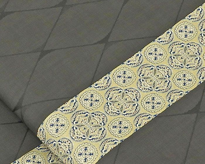 袋帯 新品仕立済 正絹 創作帯いまむら謹製 菱幾何模様 袋帯 新品