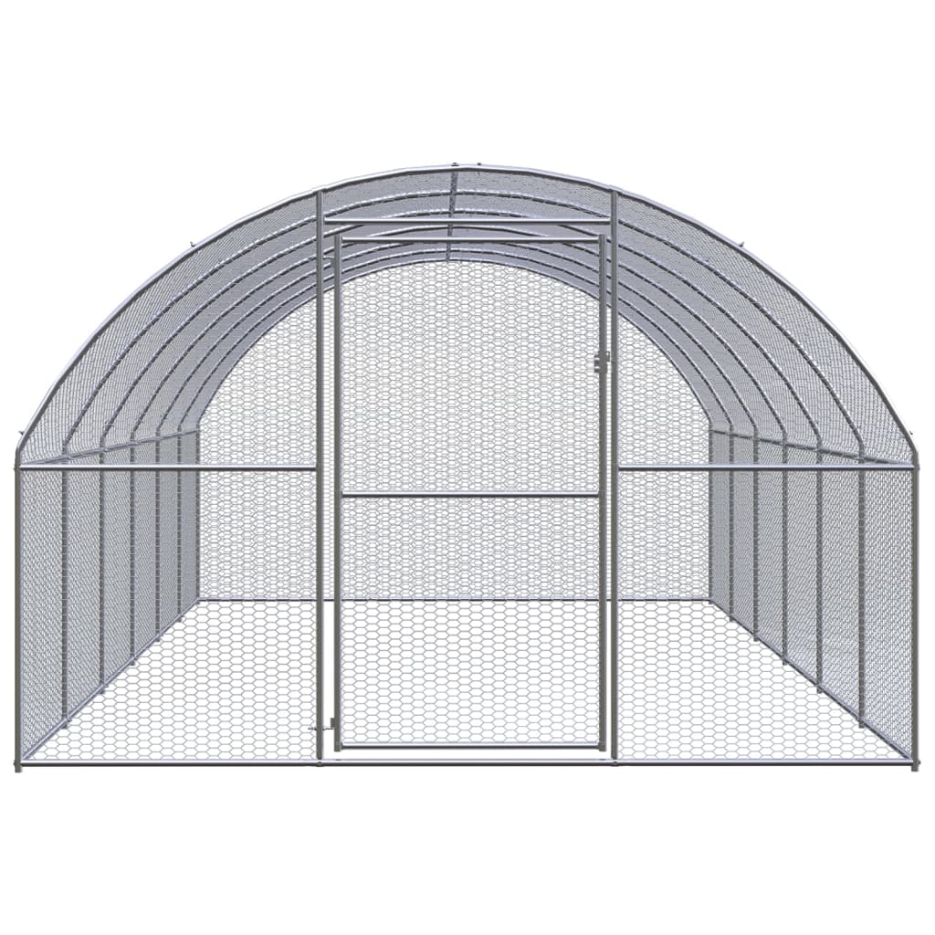 屋外鶏小屋 3x6x2 m 亜鉛メッキ鋼製