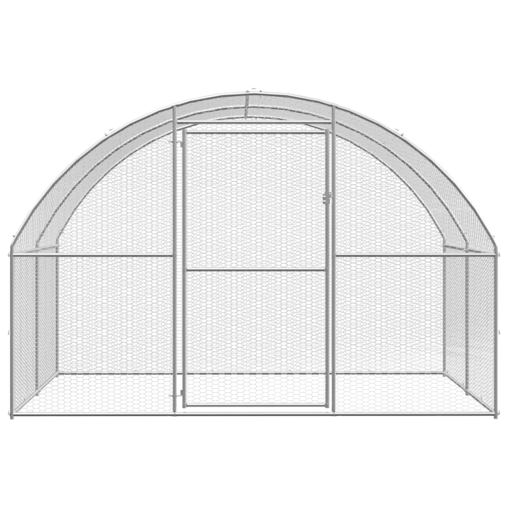 屋外鶏小屋 3x6x2 m 亜鉛メッキ鋼製