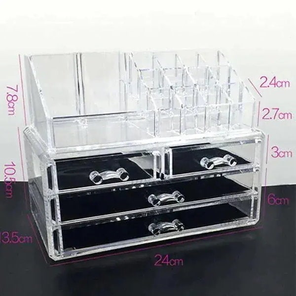 Qoo10] 期間限定 化粧品収納ボックスメイクケース