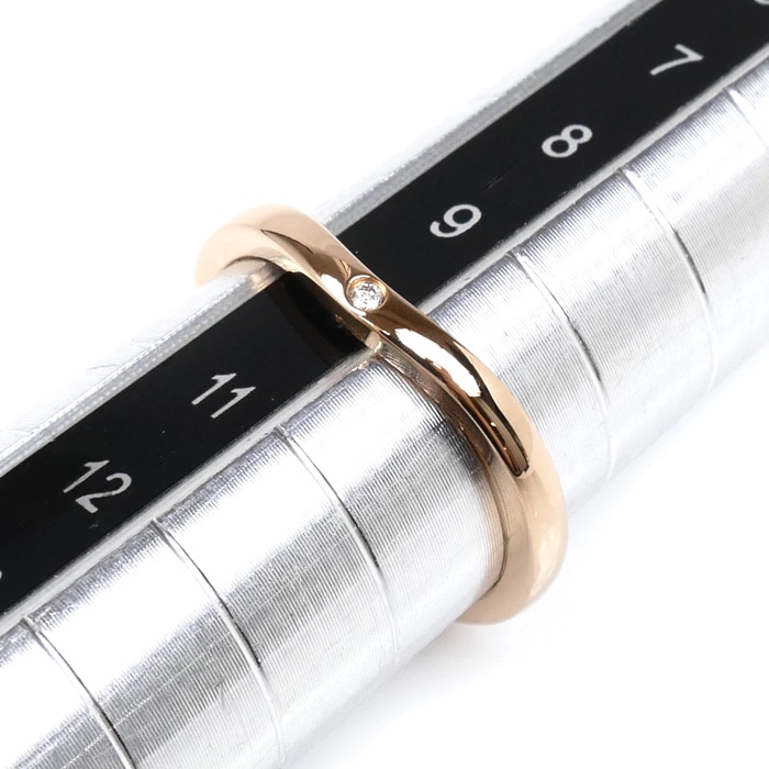 CARTIER カルティエ K18PG ピンクゴールド バレリーナ カーブ ウェディング 3P ダイヤ リング・指輪 B4098650 10号 50 2.4g レディース 中古 美品