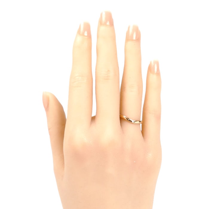 CARTIER カルティエ K18PG ピンクゴールド バレリーナ カーブ ウェディング 3P ダイヤ リング・指輪 B4098650 10号 50 2.4g レディース 中古 美品