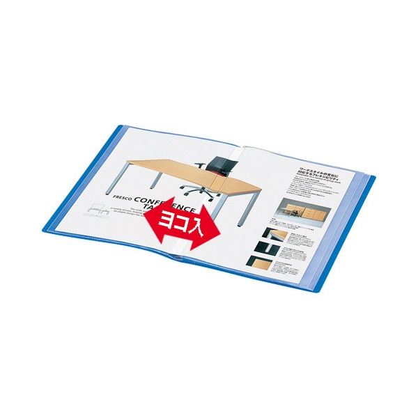 コクヨ クリヤーブック(ベーシック)固定式・サイドスロー A4タテ 40ポケット 背幅17mm 赤 ヨコ入れ ラ-B220R 1セット(10冊)