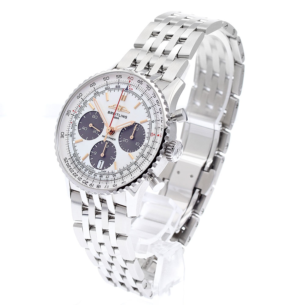 ブライトリング BREITLING AB0139 ナビタイマー B01 クロノグラフ 41 自動巻き メンズ 美品 内箱・保証書付き_898146【中古】 ブライトリング BREITLING AB0139 ナビタイマー B01 クロノグラフ 41 自動巻き メンズ 美品 内箱・保証書付き_898146【中古】