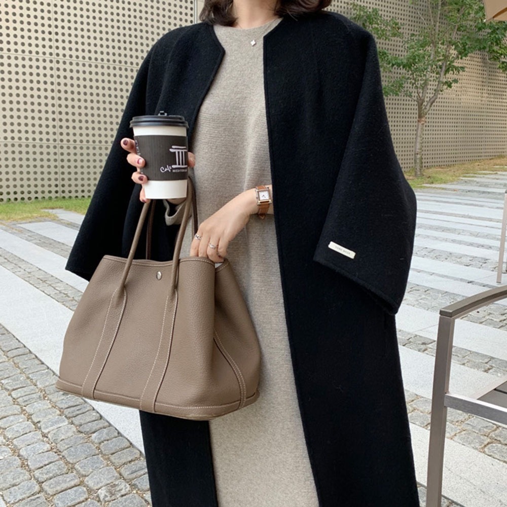 ノーカラーコート ウールコート コート ジャケット アウター 春秋 綺麗め ミドル丈 ノーカラーコート ウールコート コート ジャケット アウター 春秋 綺麗め ミドル丈