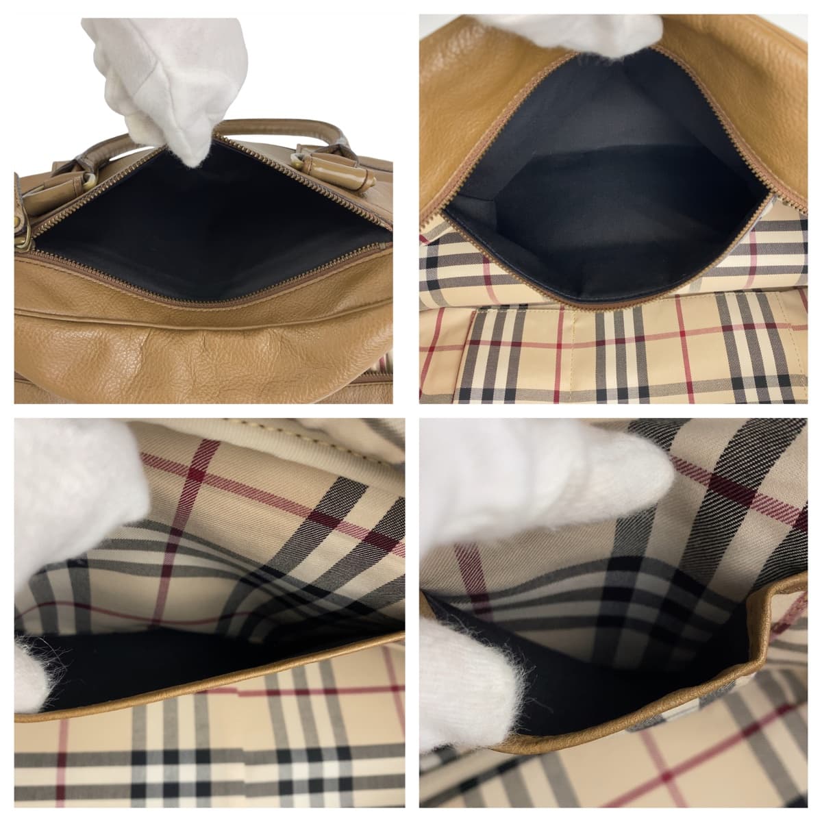 美品 中チェック柄 カーキ ブラウン ゴールド金具 レザー ハンドバッグ ショルダーバッグ レディース 503294 美品 中チェック柄 カーキ ブラウン ゴールド金具 レザー ハンドバッグ ショルダーバッグ レディース 503294