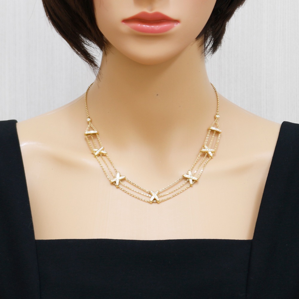 ショーメ リアン ネックレス 18金 K18イエローゴールド ダイヤモンド Chaumet 中古 美品 ショーメ リアン ネックレス 18金 K18イエローゴールド ダイヤモンド Chaumet 中古 美品