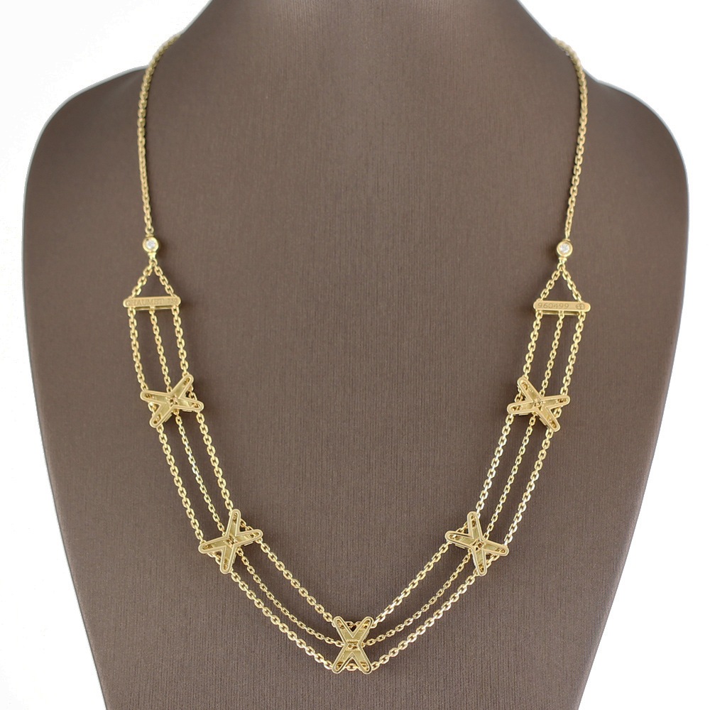 ショーメ リアン ネックレス 18金 K18イエローゴールド ダイヤモンド Chaumet 中古 美品 ショーメ リアン ネックレス 18金 K18イエローゴールド ダイヤモンド Chaumet 中古 美品