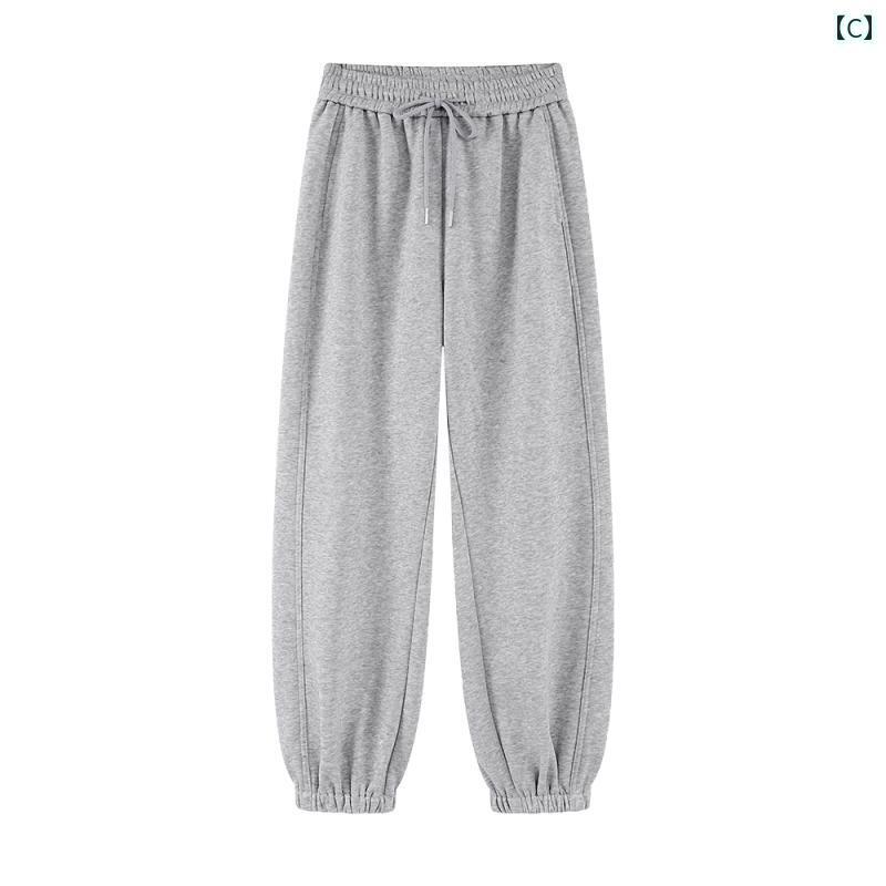 パンツ スウェット ダンス ストリート レディース ボトムス 快適 カジュアル レギンス 裏起毛 ハイウエスト グレー スウェットパンツ 女性 秋冬 子供