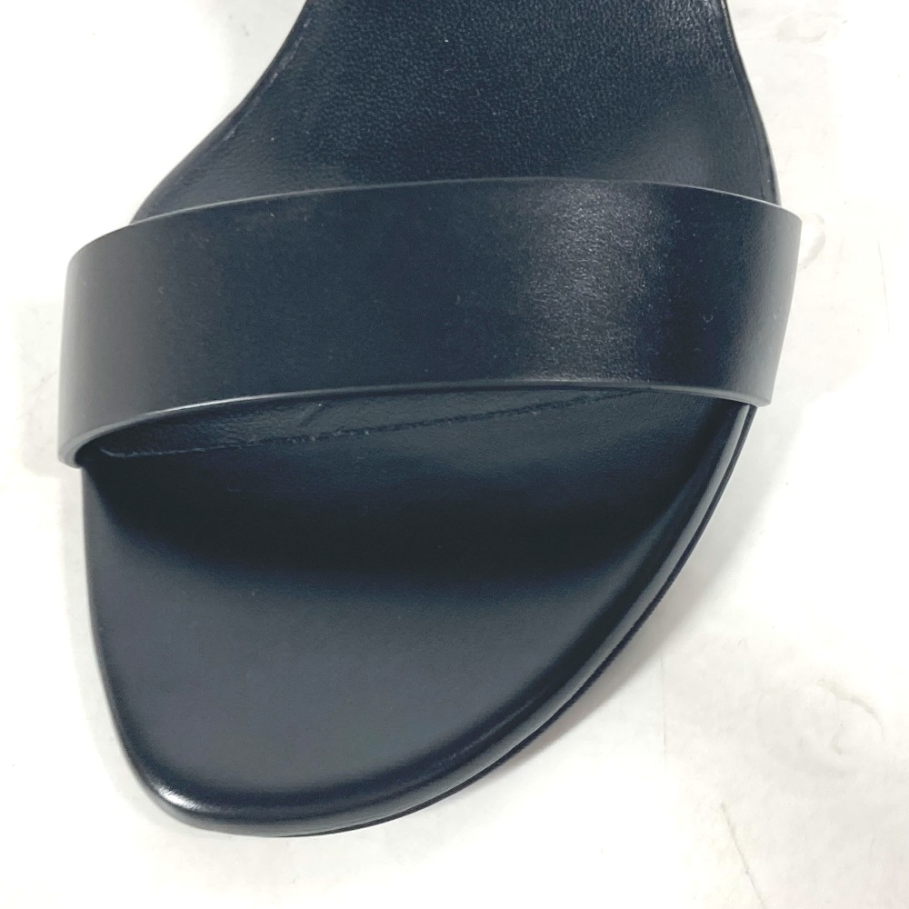 サンダル 8069452 TB ロゴ ヒール シューズ 靴 レザー ブラック サンダル 8069452 TB ロゴ ヒール シューズ 靴 レザー ブラック