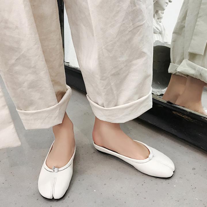即納新品 大人可愛い 足袋ミュー... : シューズ デート ぺたんこ HOT低価