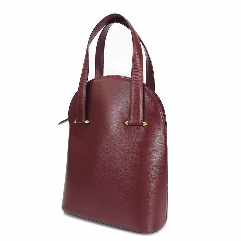 中古 Cartier カルティエ マストライン ハンドバッグ レザー 革 ボルドー ゴールド金具 レディース 女性 Hand Bag leather 【中古】 中古 Cartier カルティエ マストライン ハンドバッグ レザー 革 ボルドー ゴールド金具 レディース 女性 Hand Bag leather 【中古】