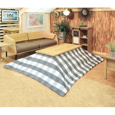 KK-166薄掛けコタツふとん炬燵こたつ布団長方形190x230cmウール混 寝具ギンガムチェック KK-166薄掛けコタツふとん炬燵こたつ布団長方形190x230cmウール混 寝具ギンガムチェック