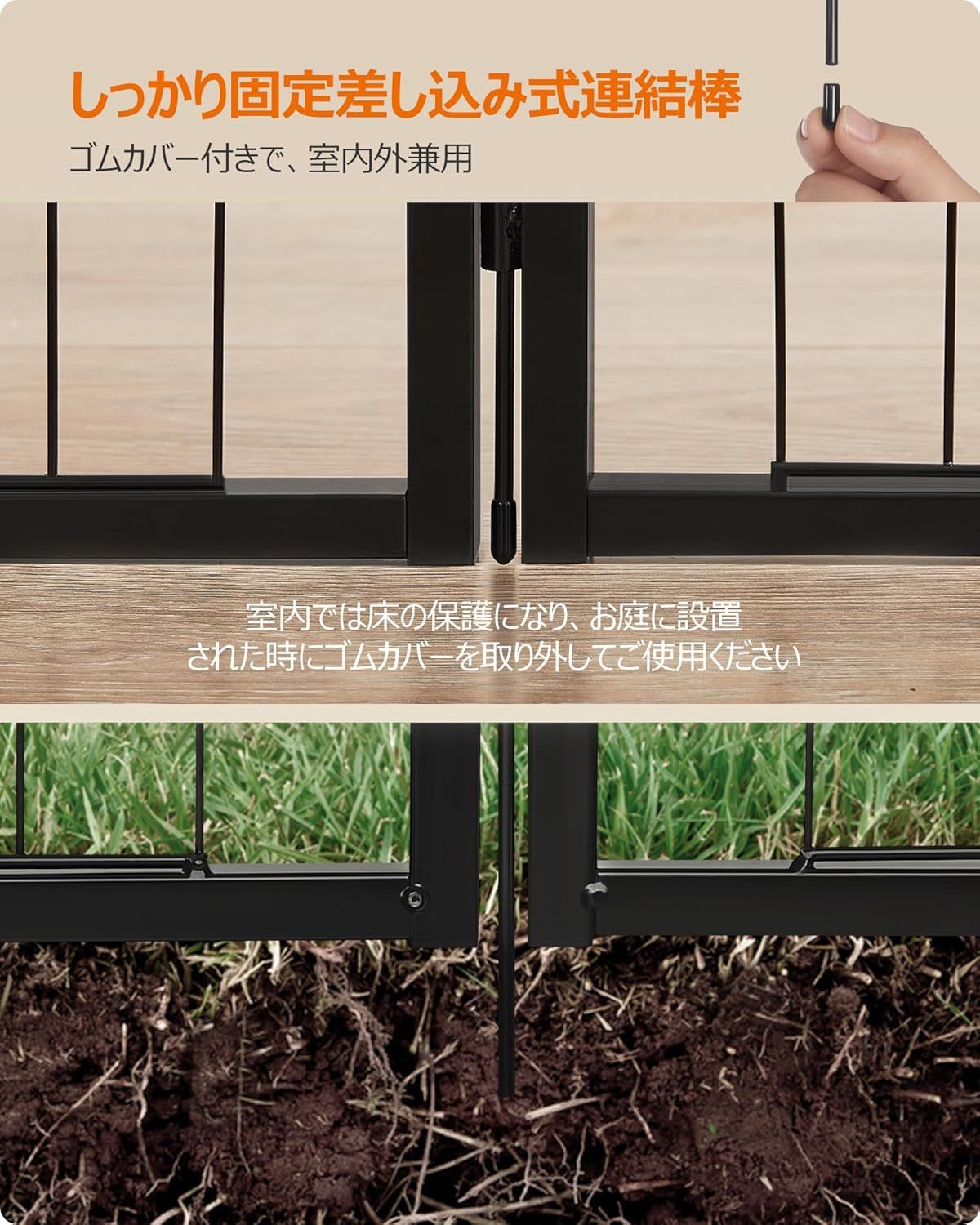 ペットサークル 高さ120cm 大型犬用 超大型犬用 パネル8枚 複数連結可能 スチール製 組立簡単 折り畳み式 犬ゲージ 全成長期使用可 室内外兼用 犬用サークル ペットフェンス グレー PPK01 ペットサークル 高さ120cm 大型犬用 超大型犬用 パネル8枚 複数連結可能 スチール製 組立簡単 折り畳み式 犬ゲージ 全成長期使用可 室内外兼用 犬用サークル ペットフェンス グレー PPK01