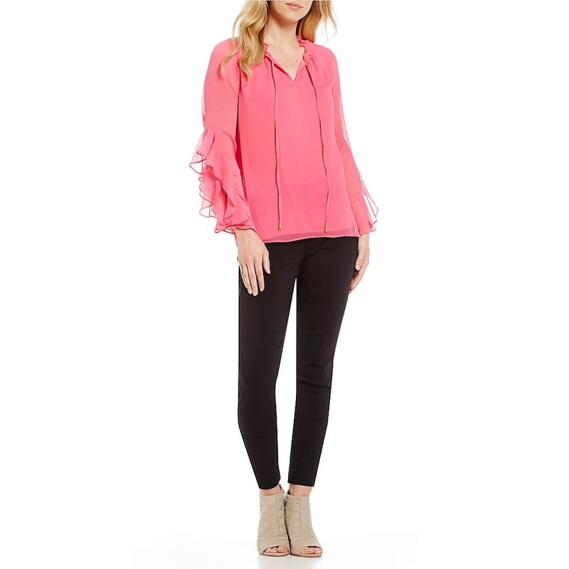 ギブソンアンドラティマー レディース トップス ブラウス・シャツ【Gibson & Latimer Long Sleeve Tie Front Top】Pink ギブソンアンドラティマー レディース トップス ブラウス・シャツ【Gibson & Latimer Long Sleeve Tie Front Top】Pink