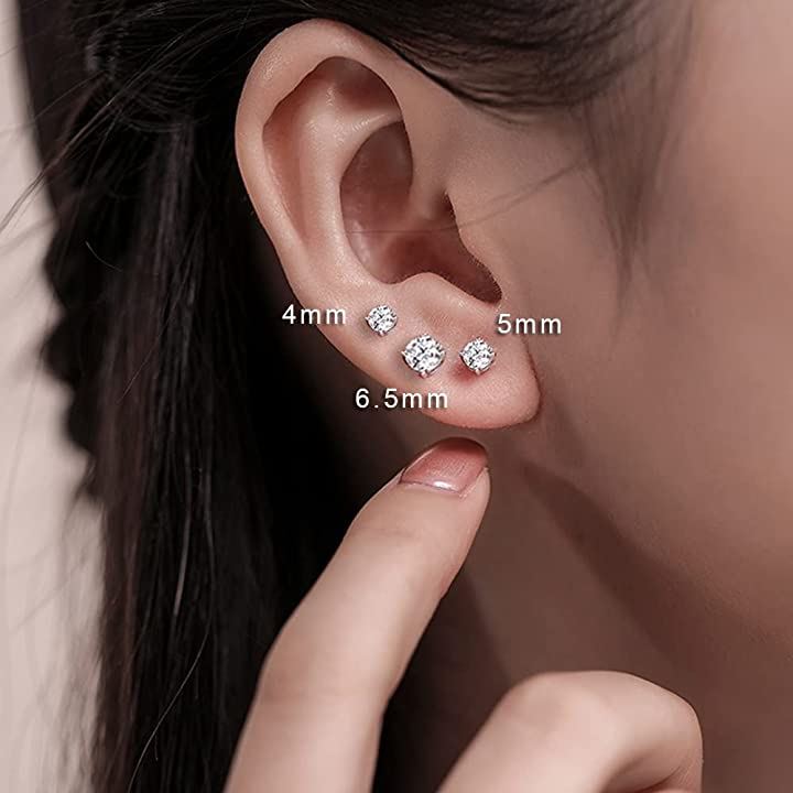 モアサナイト ピアス 両耳用 一粒 1カラット 6.5mm シルバー925 S925(1カラット) モアサナイト ピアス 両耳用 一粒 1カラット 6.5mm シルバー925 S925(1カラット)