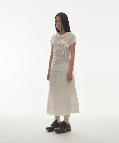 トップス coyseio BOW BLOUSE WHITE BOW BLOUSE WHITE - coyseio