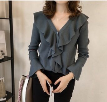 ニット トップス ニットソー セーター スイート ブルー 青 レッド 赤 レギュラー丈 袖あり ニット トップス ニットソー セーター スイート ブルー 青 レッド 赤 レギュラー丈 袖あり