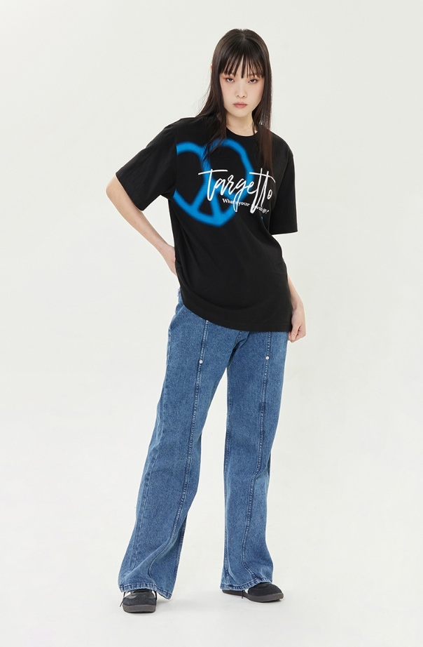 TARGETTO★韓国★人気★HEART LOGO SPRAY TEE SHIRT 半袖Tシャツ TARGETTO