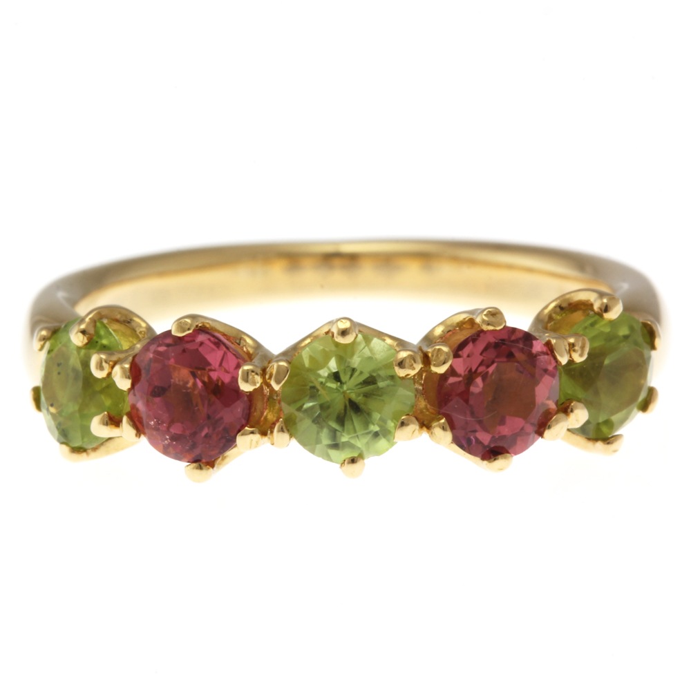 リング 指輪 10.5号 18金 K18イエローゴールド ペリドット 中古 美品 リング 指輪 10.5号 18金 K18イエローゴールド ペリドット 中古 美品