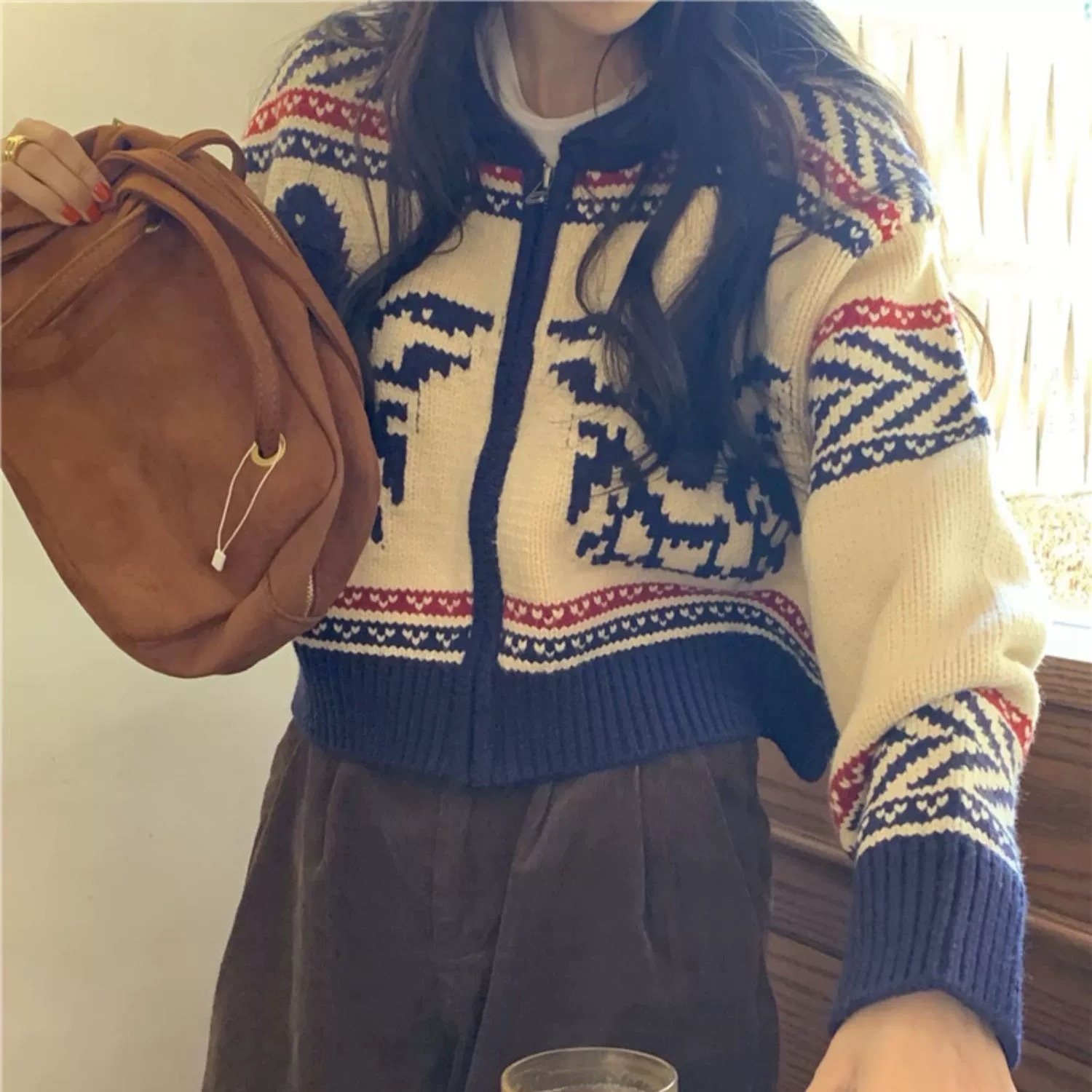 レディース トップス ジャケット ニット セーター カウチンニット カーディガン ショートカーディガン ショートジャンパー 上着 クロップド丈 長袖 スクープカラー ファスナー ジップ ジッパー レディース トップス ジャケット ニット セーター カウチンニット カーディガン ショートカーディガン ショートジャンパー 上着 クロップド丈 長袖 スクープカラー ファスナー ジップ ジッパー