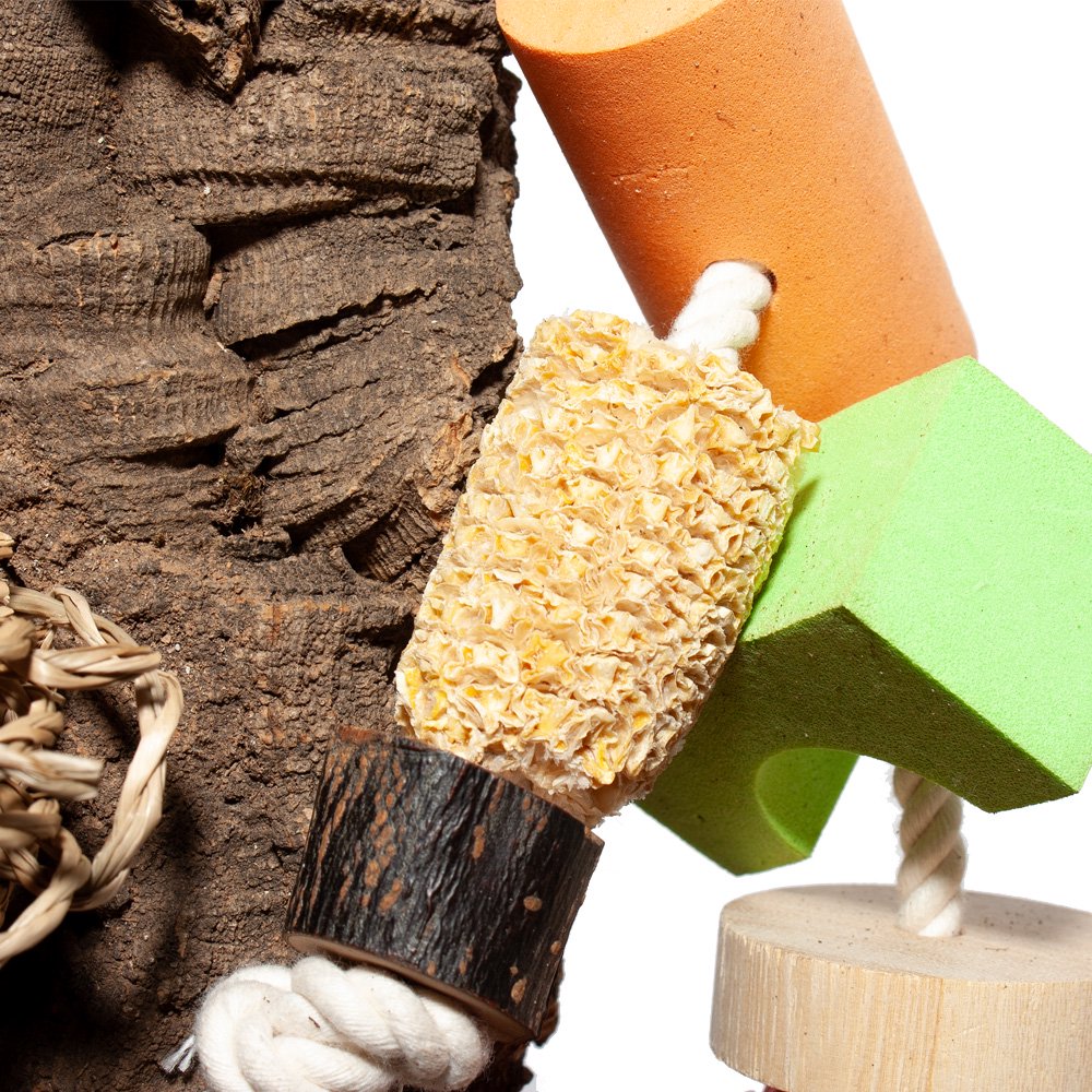 大型インコの筒形コルクおもちゃ　ＣＲＣ55―40―10―00―00