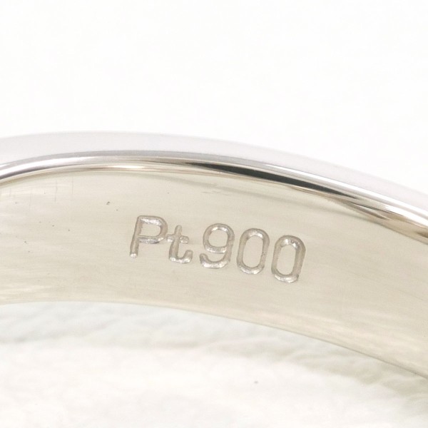 PT900 プラチナ リング 9号 パール(真珠) 約9mm ダイヤ 0.06 ジュエリー 中古