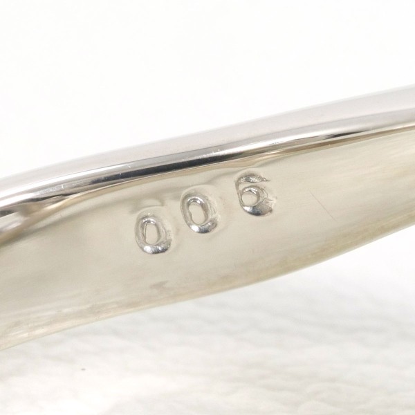 PT900 プラチナ リング 9号 パール(真珠) 約9mm ダイヤ 0.06 ジュエリー 中古