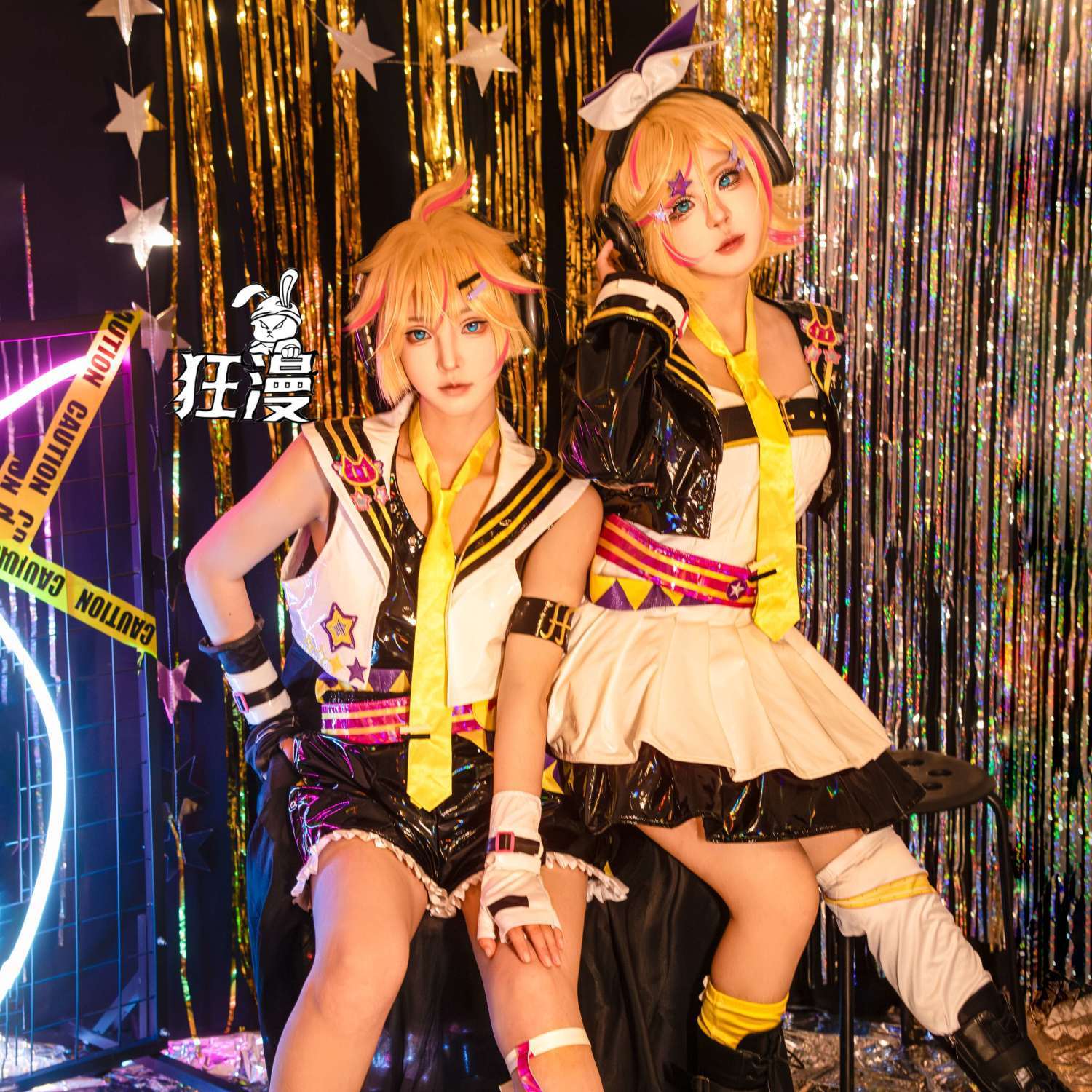 鏡音双子cos服ニャース走れ連動鏡音ベル鏡音連ゲームアニメコスプレ衣装セット 鏡音双子cos服ニャース走れ連動鏡音ベル鏡音連ゲームアニメコスプレ衣装セット