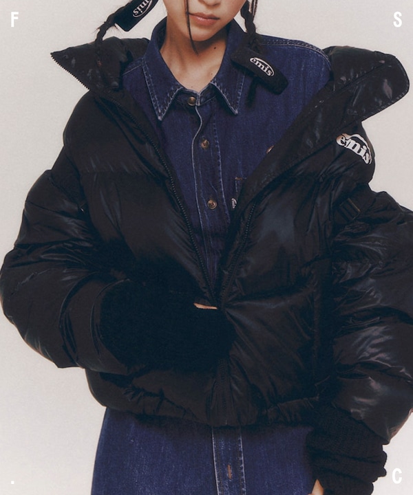 Qoo10 EMIS DUCK DOWN CROP 無地 ミド